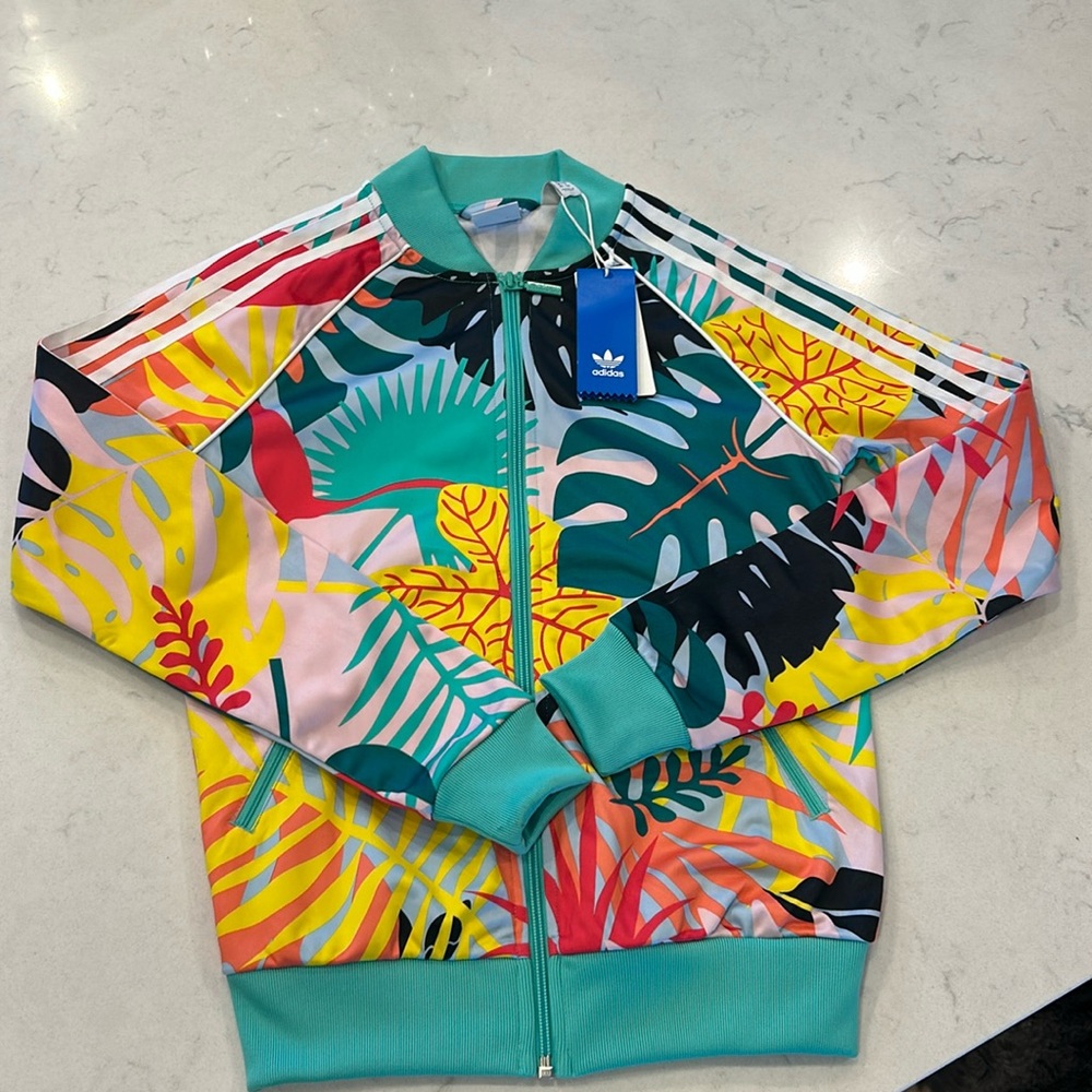 NWT Adidas Colorful Track Jacket Ladies 2XS